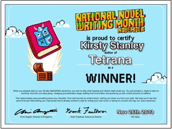 NaNo cert