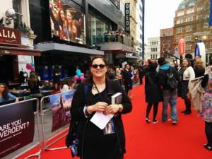 Stacey on red carpet