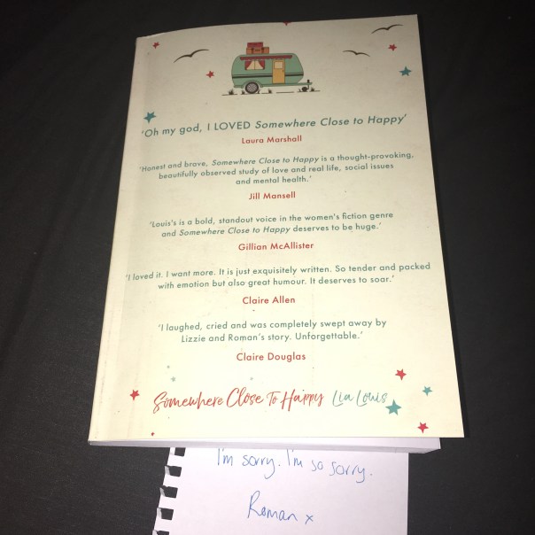 Book cover with letter